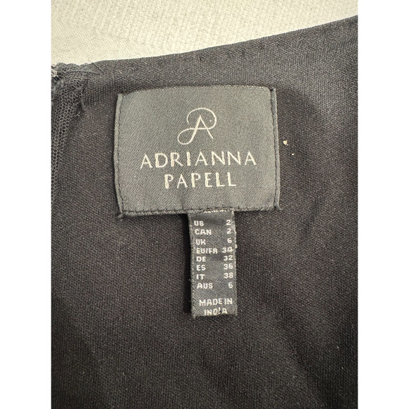 Adrianna Papell Black Beaded Maxi Formal Whimsigoth Fairy Sz 2 Ethereal - Picture 3 of 10